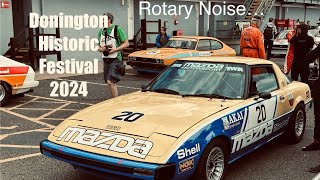 EPIC Noise. Rotary Idle, then all hell breaks loose. Donington Historic Festival. HRDC Touring cars.