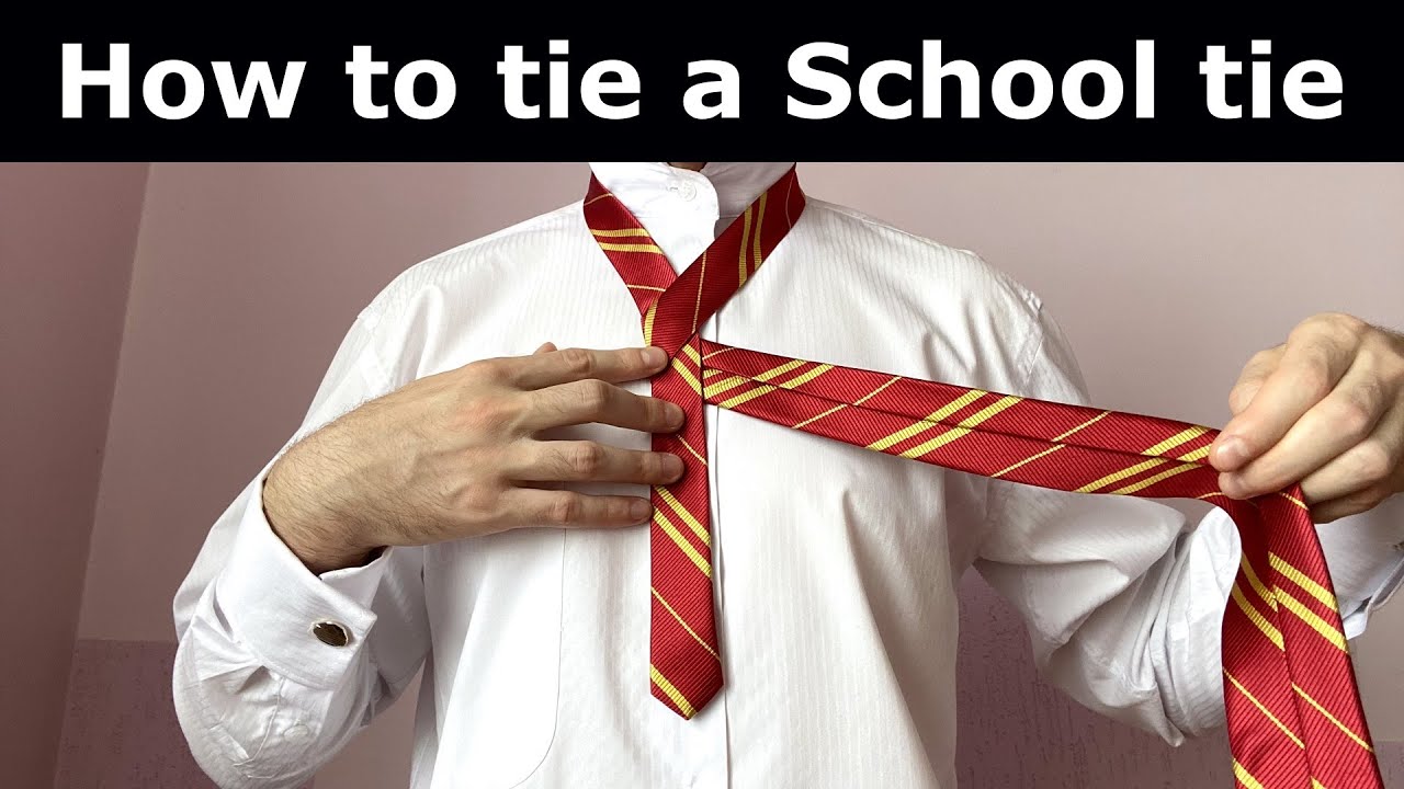 Simple School Tie Instructions  How to tie a tie for school