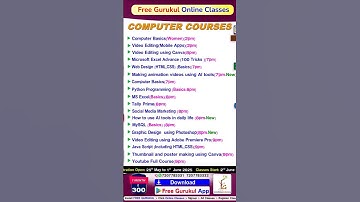 Top Computer Courses In Free Gurukul - June 2025 Batch #announcement #technology #ytshorts #yt