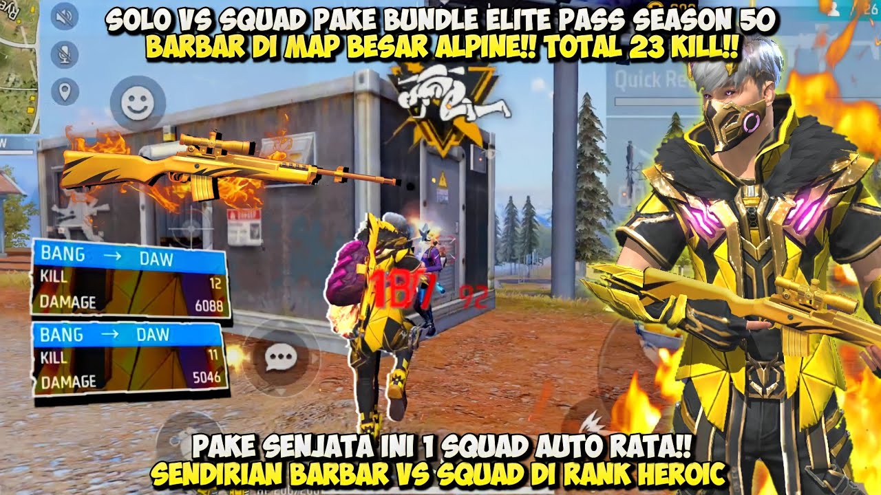 SOLO VS SQUAD PAKE BUNDLE ELITE PASS SEASON 50 SIPALING KECE SEKALIGUS ...
