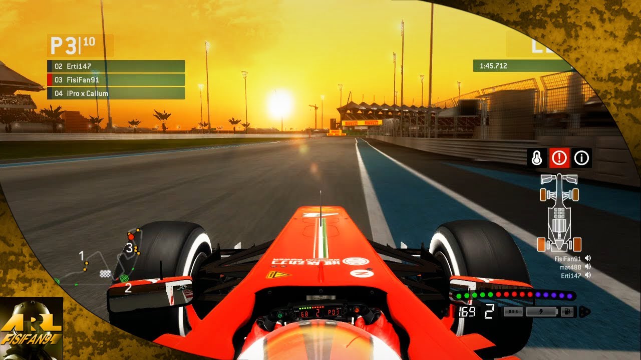 F1 2013 Abu Dhabi 100% Online Race (Day/Night Transition)