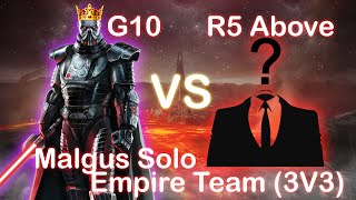 Gear 10 Darth Malgus solo R5 Empire team 3v3