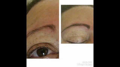Microblading permanent makeup tattoo brows after her 5 week touch up