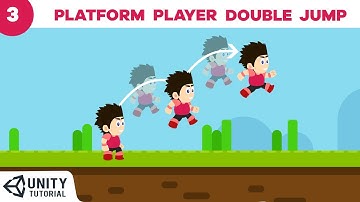 Platform Player Double Jump in 2D - Intermediate Level - Unity 3D Game Engine