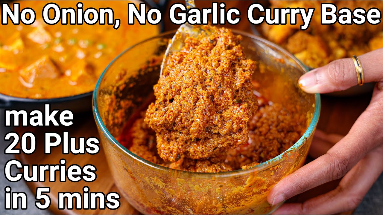 20 plus veg curry gravy base without onion & garlic | all purpose curry base without onion & garlic | Hebbar | Hebbars Kitchen