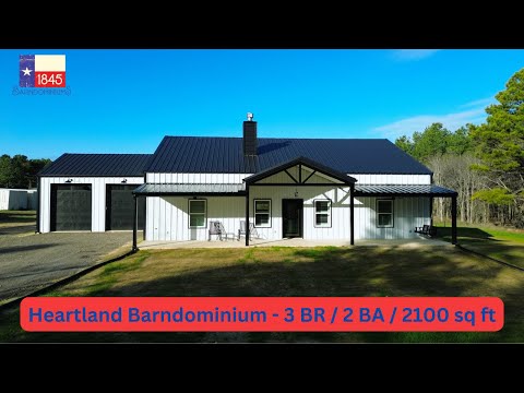 Completed Barndominium Tour - 3 BR / 2 BA / 2100 sq ft - Heartland Barndo from 1845 Barndominiums