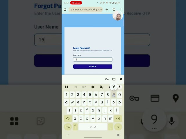 Reset Password on mstar ePunjab