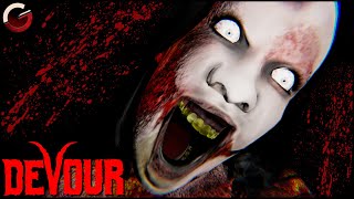 PLAYING A HORROR GAME WITH RANDOM GUYS! Scariest Co-Op Horror Game Ever | DEVOUR Gameplay