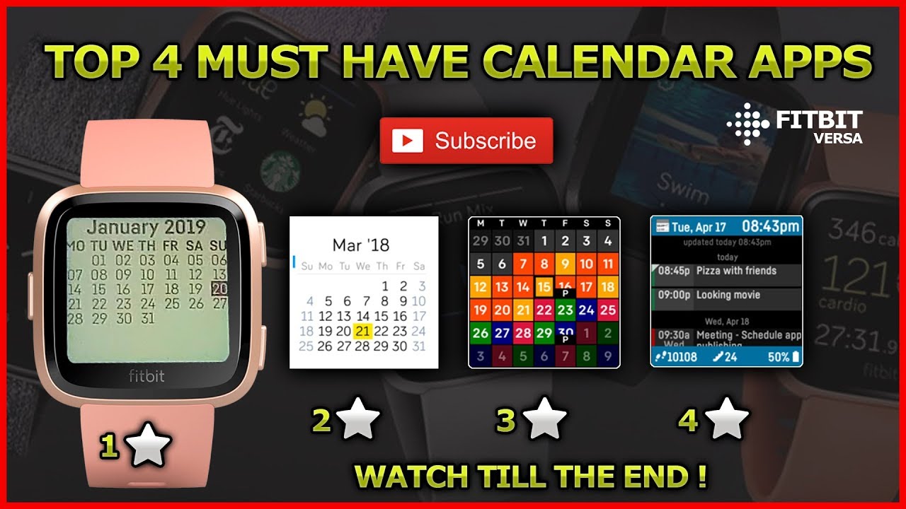 Calendar Apps on Fitbit Sense, Versa 3 