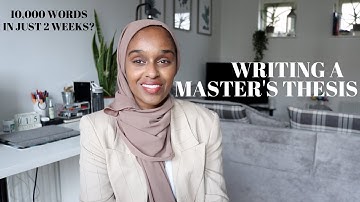 Writing A 10,000 Word Master