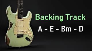 Rock Pop Backing Track A Major | A E Bm D | 80 BPM | Guitar Backing Track