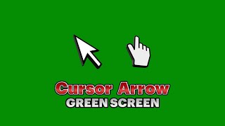 Cursor  Arrow 3D Green Screen
