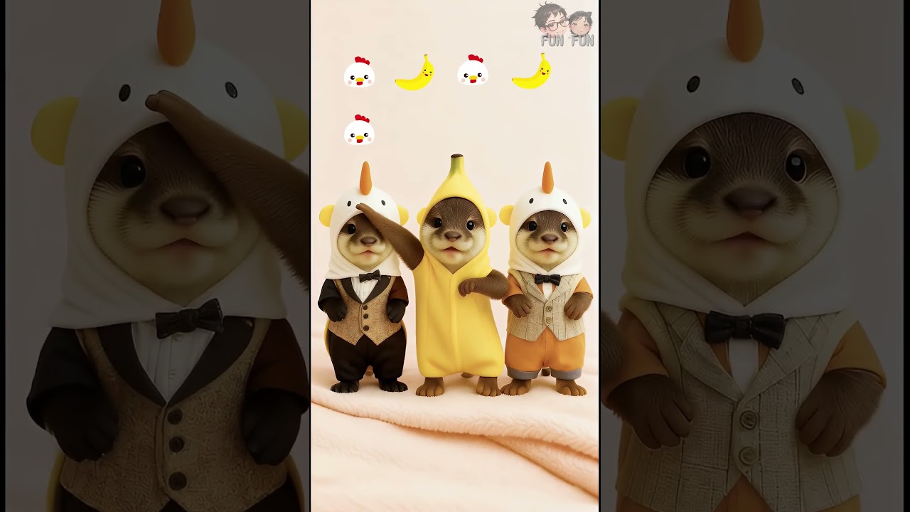 Baby Otter Dancing | Cute | 可愛い| 귀엽다 | fofo | mignon | süß | carino | lindo | carino| chicken banana