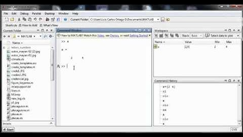 tutorial matlab 1  español introduccion operaciones basicas ORTEGA