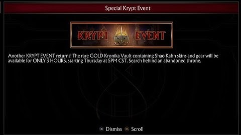 MK11 - Krypt Event Re-Run (Shao Kahn) This Thursday @5PM CST!