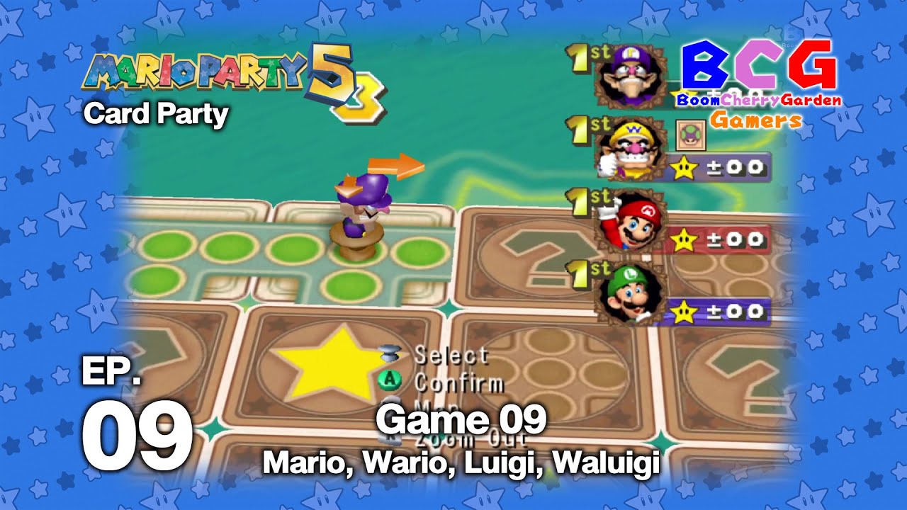 Mario Party 5 SS4 Card Party EP 09 - Mario, Wario, Luigi, Waluigi