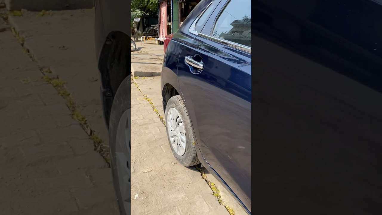 Baleno side damage paint quarter panel repair.