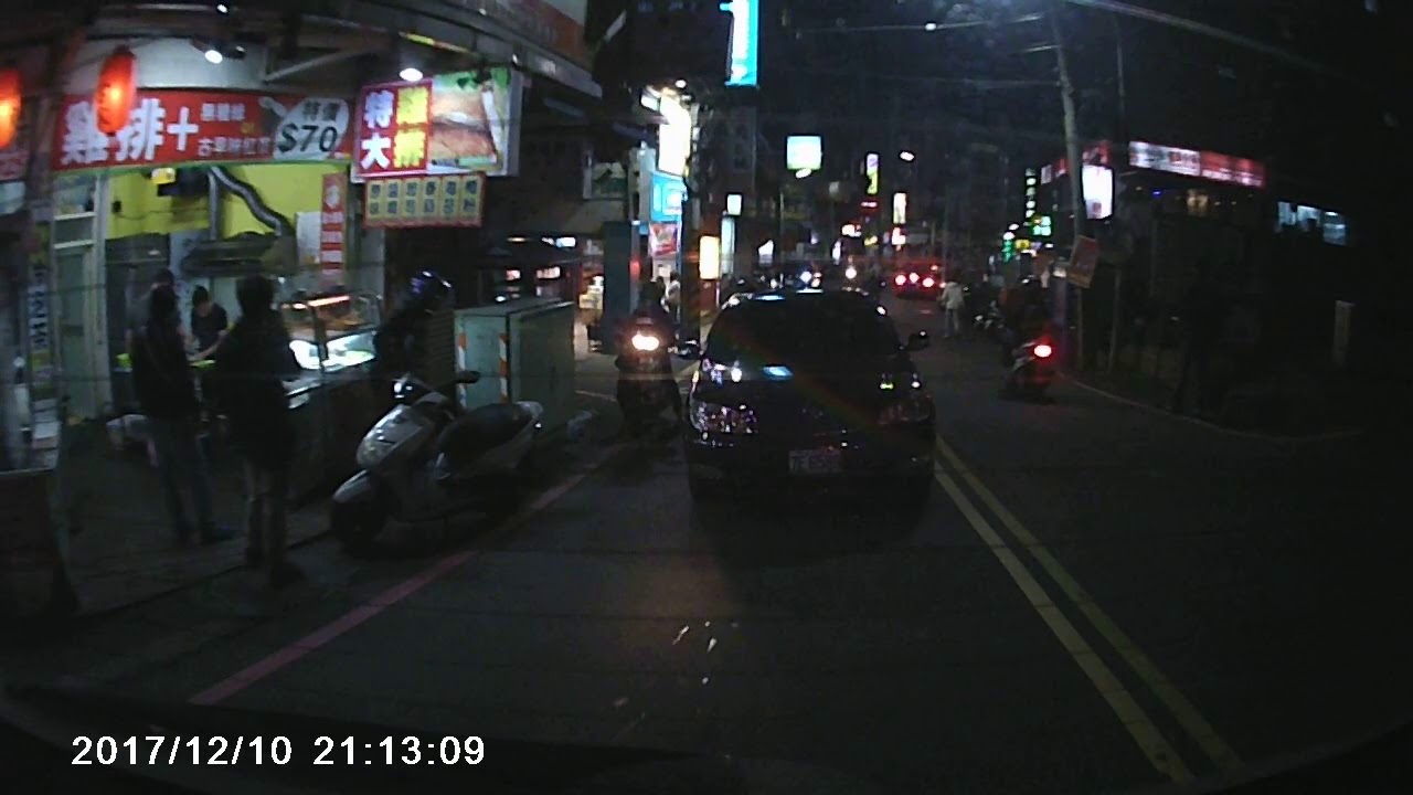 20171210晚上開車不開大燈
