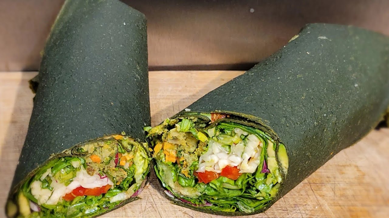 Raw Vegan spinach wrap🌯😋💚