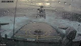 HDR Test: Danish Defence MH 60R Seahawk bad weather landing, remastered