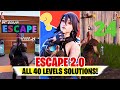Fortnite ESCAPE 2.0 Solutions (TREE FITTYY Map) | ESCAPE 2.0 All 40 Levels Walkthrough Solutions!