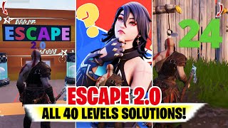 Fortnite ESCAPE 2.0 Solutions (TREE FITTYY Map) | ESCAPE 2.0 All 40 Levels Walkthrough Solutions!