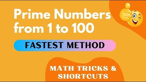 Fastest Method to find prime numbers from 1 to 100 | Math Tricks | Math Shortcuts | Amaze Tutors
