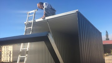 Cutting a 40ft Container in Half by Container Homes in San Ramon Costa Rica