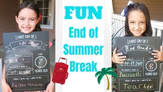 FIRST DAY OF SCHOOL | Best Way To End Summer Break | Back To School Prep
