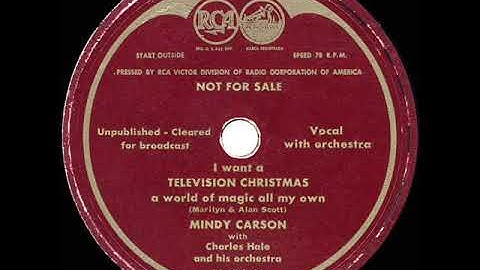 1950 RCA sales promo: Mindy Carson - I Want A Television Christmas