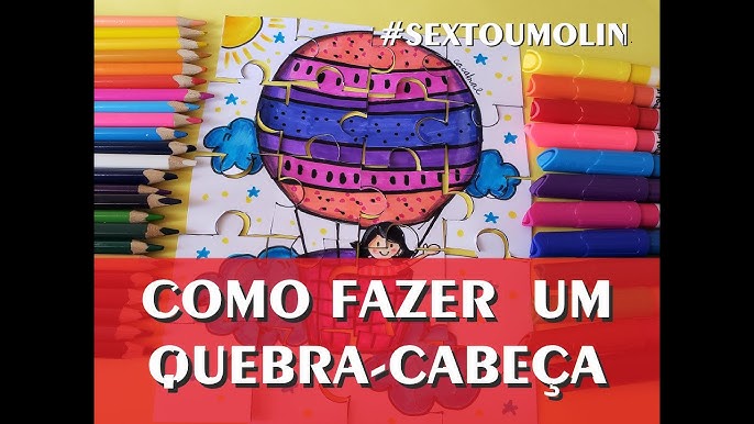 Aulas ONLINE: QUEBRA-CABEÇA feito de papelão (passo a passo) - Fazendo  Leitura - 