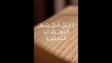  سورة الأنفال  الآية 8 #سعد_الغامدى #القرآن_الكريم