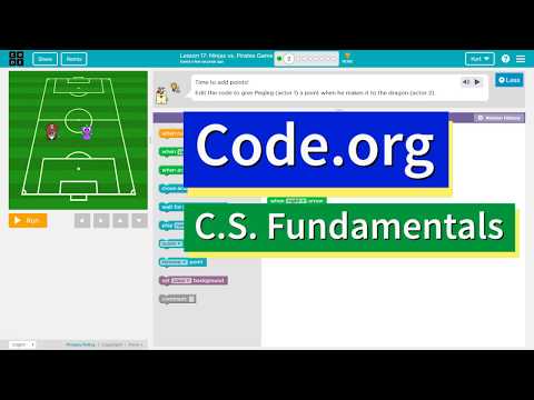 Ninjas vs. Pirates Game Lesson 17.2 Course D Code.org Tutorial with Answers
