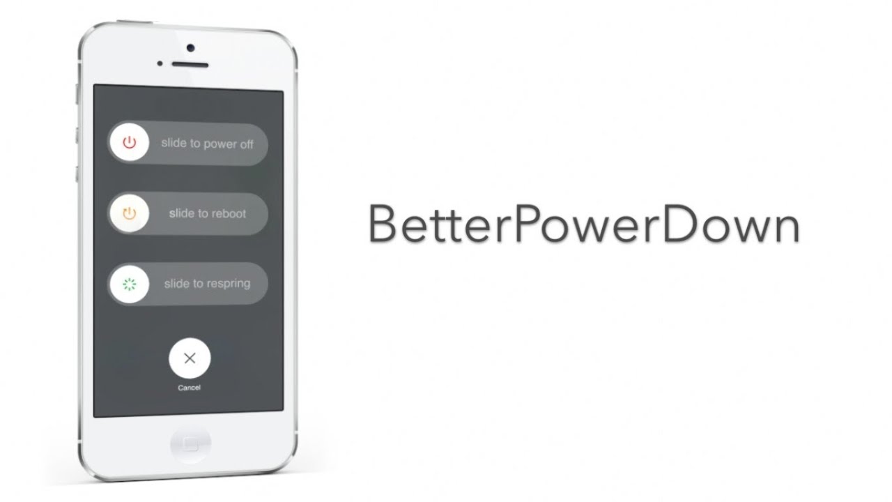 'BetterPowerDown' adds iOS 7.1 power-down style to iOS 7.0 - YouTube