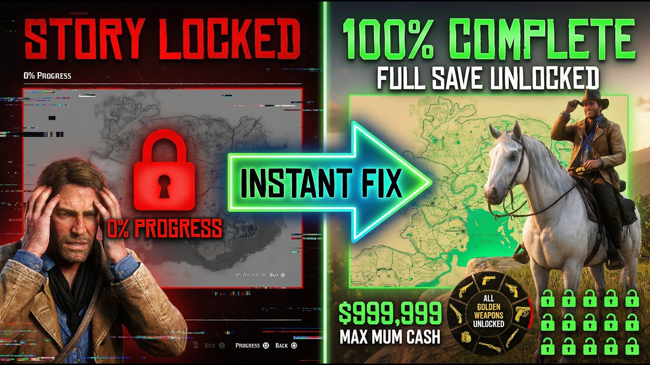 RDR2 PC Fix: How to Install a 100% Completed Save File - YouTube