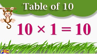 Table of 10 | Table of Ten | Learn Multiplication Table of 10 x 1 = 10 | 10 Times Table Practice