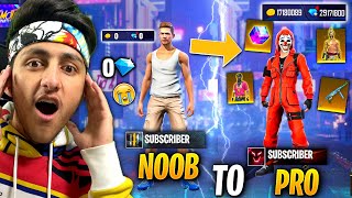 Free Fire Noob To Pro Rich Account 💸😍 | Got Everything And 9999 Diamond 💎- Garena Free Fire