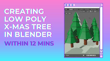 Creating low poly x-mas tree/Blender tutorial/#Blender