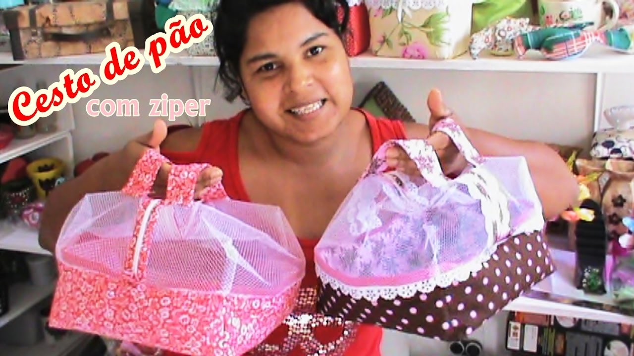 Cesto de pão de tecido