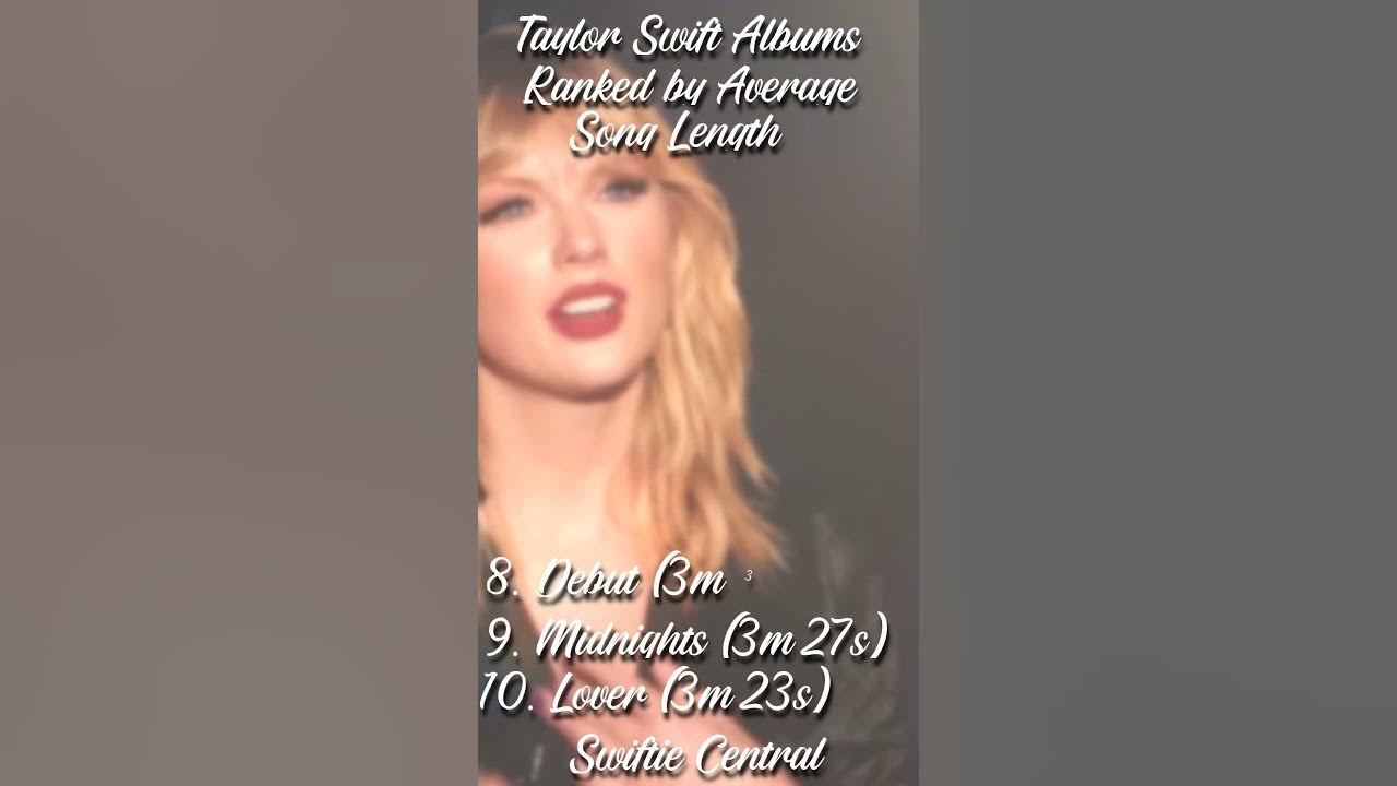 Taylor Swift Albums Ranked By Average Song Length shorts taylorswift taylor-swift-albums-ranked-by-average-song-length-shorts-taylorswift