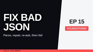 Fix Invalid JSON from LLMs: Parse, Repair, Re-Ask