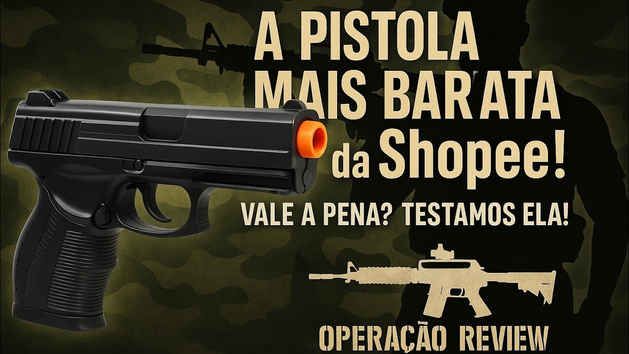 Testando a Airsoft mais Barata da shopee,será que vale  a pena ?(Review completo)
