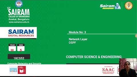 Lecture video_18CS52_Module 3_ Intra AS Routing:OSPF_M.Sheela Devi