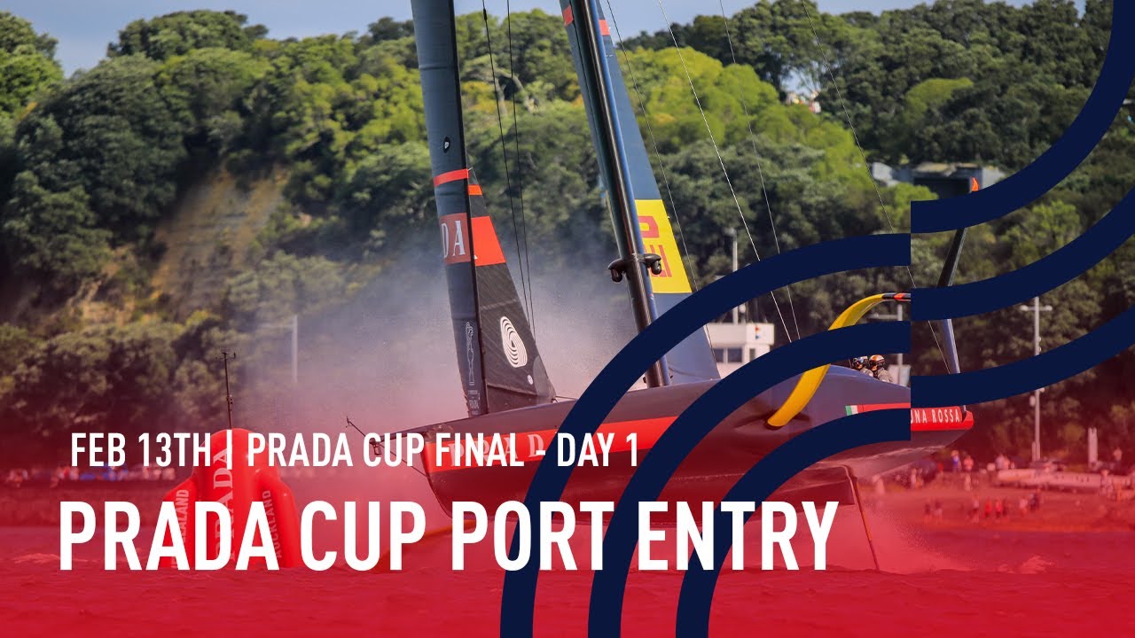 🔴 PRADA Cup Port Entry Stern Camera | Final Day 1
