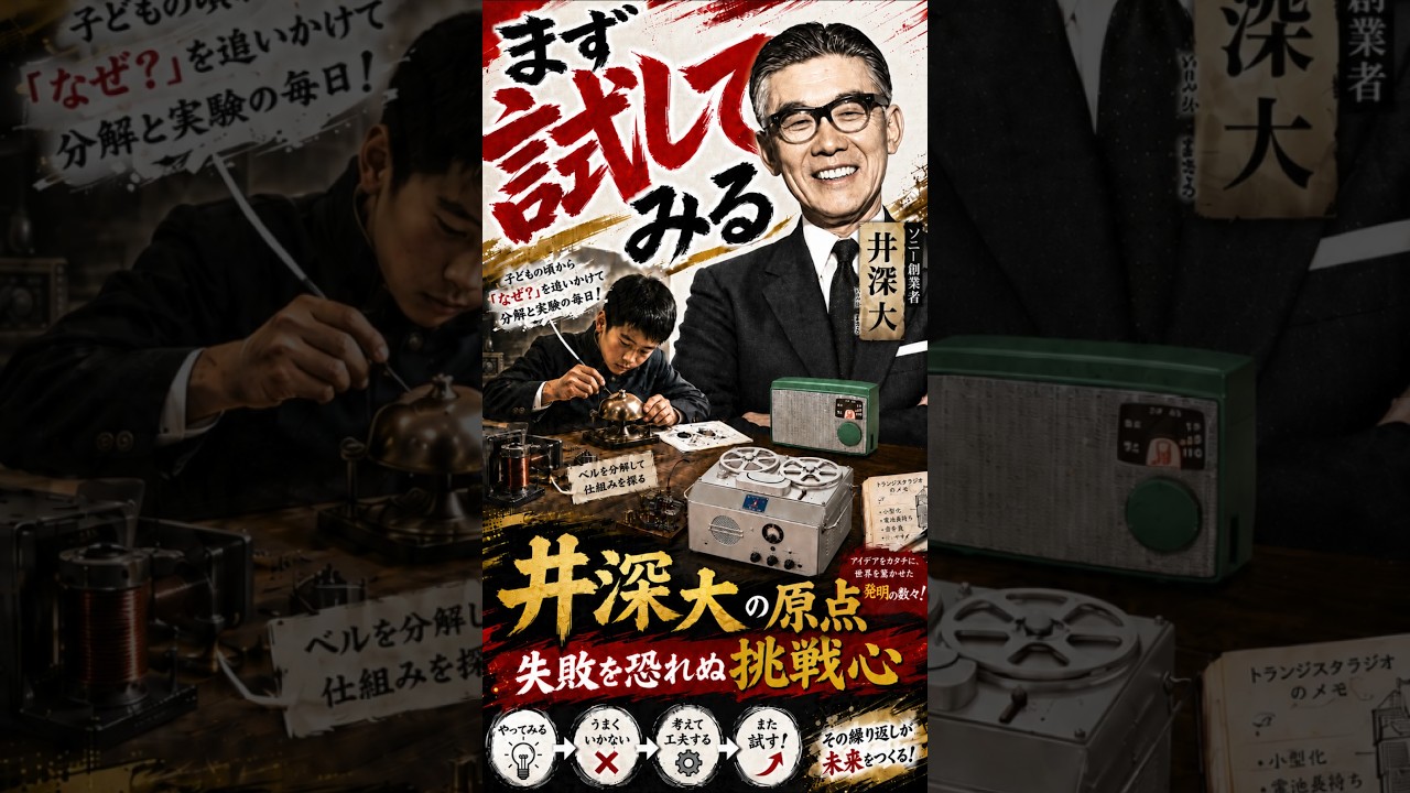 井深大 エピソード 13 失敗を恐れぬ挑戦心、まずは試してみろ!