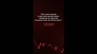 Mark Minervini - Every crash is a discount.