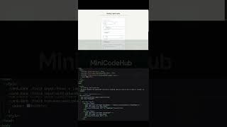Floating Label Inputs | Clean Form UI #HTML #CSS #JavaScript #WebDev #MiniCodeHub