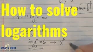 EASY WAY to Solve Logarithmic Equations | Logₓ 81 = 4 | 4 Examples