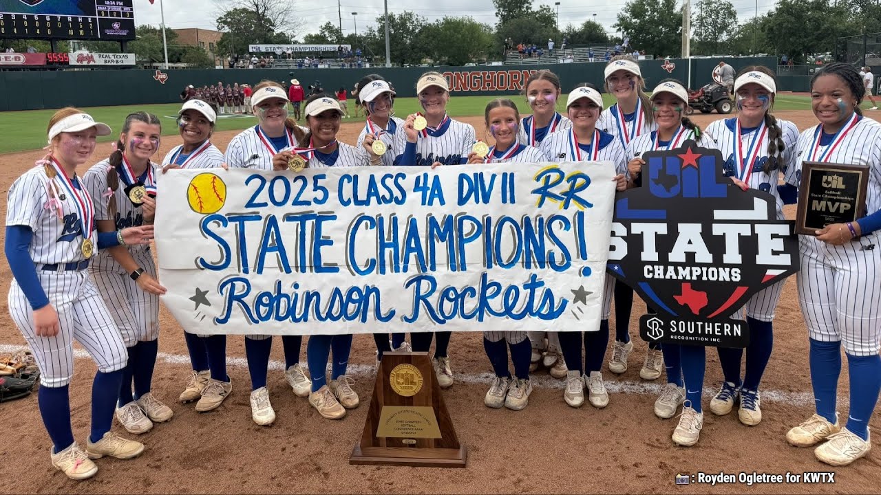 Robinson Rockets Softball Team wins 4-A state title