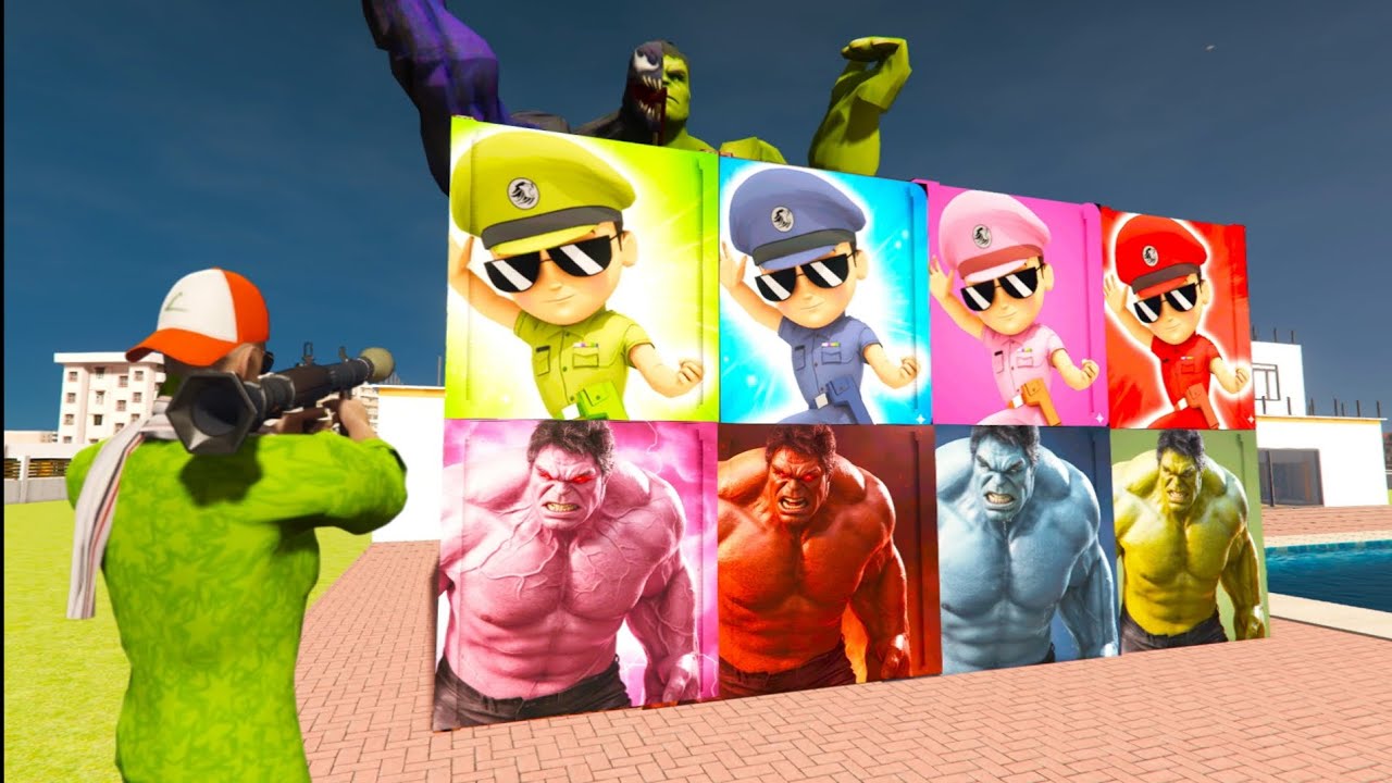 FRANKLIN OPEN ALL (HULK AND LITTLE SINGHAM) CONTAINERS IN Indian Theft Auto Simulator 